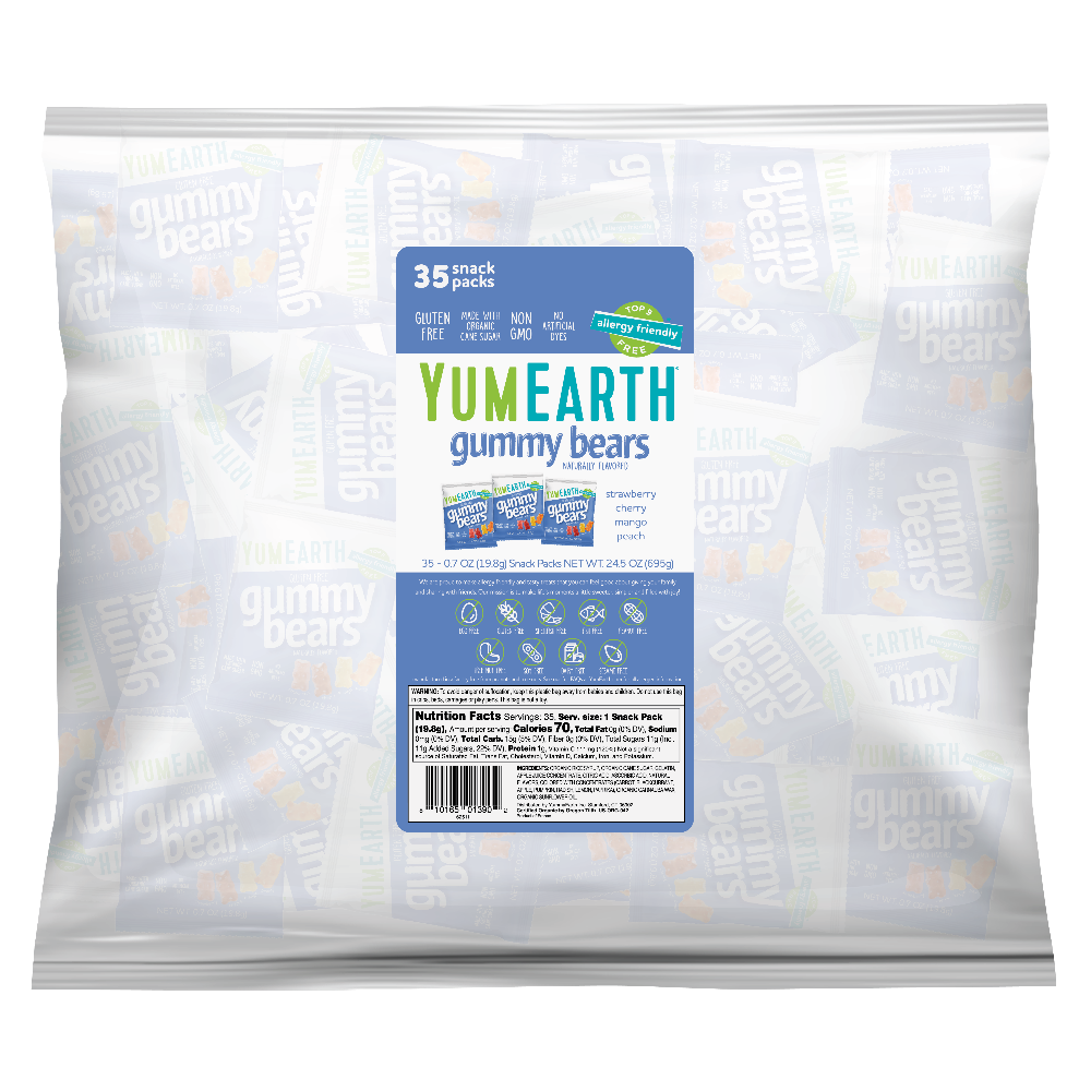 Yumearth Organic Gummy Bears - 35 Snack Pack Refill Bag - L'Organic