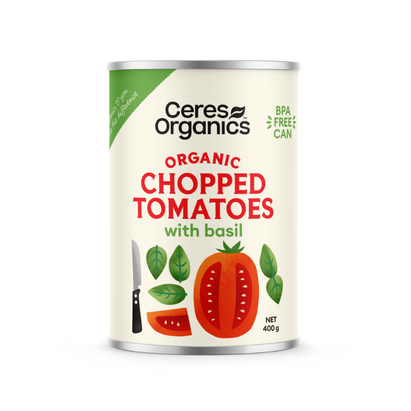 Ceres Organics Chopped Tomatoes with Basil - 400g