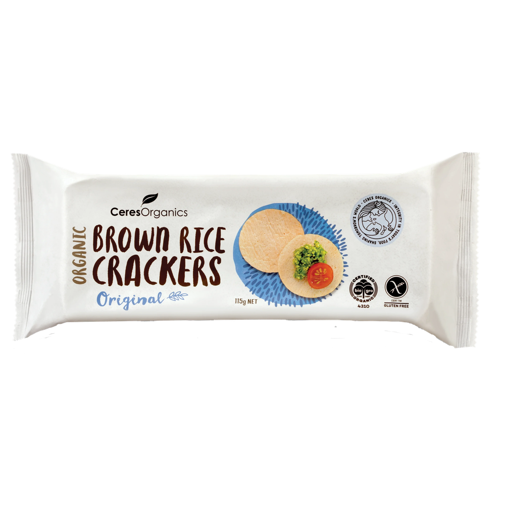 Ceres Organics Brown Rice Crackers Original - 115g - L'Organic