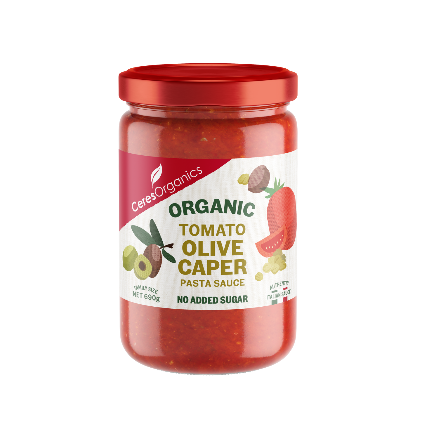 Ceres Organics Tomato, Olive, Caper Pasta Sauce - 690g