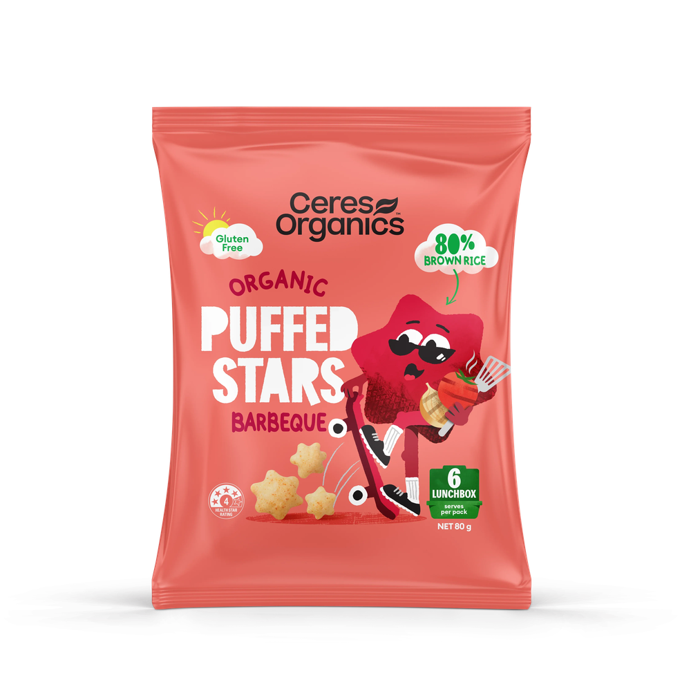 Ceres Organics Puffed Stars Barbeque - 80g - L'Organic
