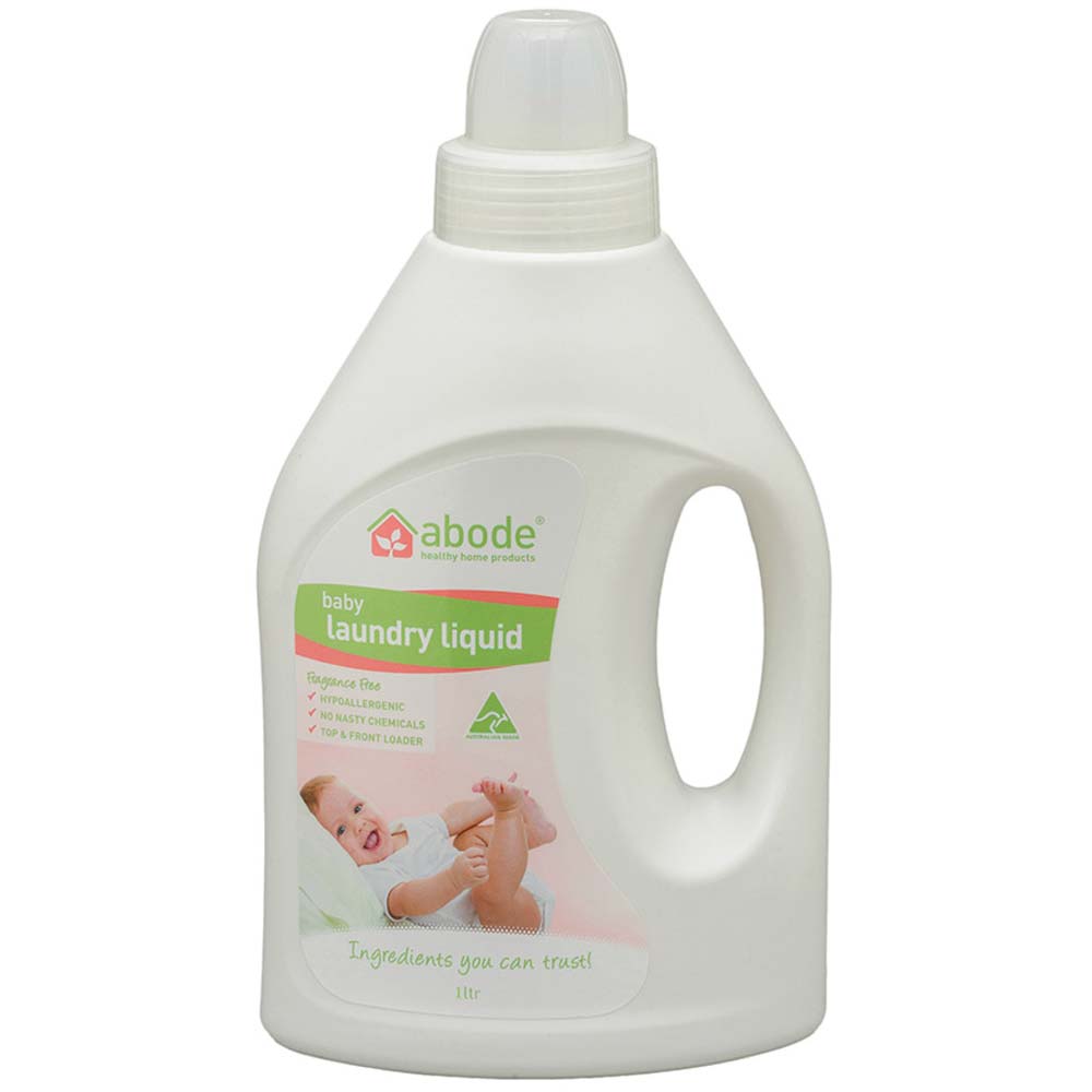 Abode Laundry Liquid - Baby - Fragrance Free - 1 Litre - L'Organic