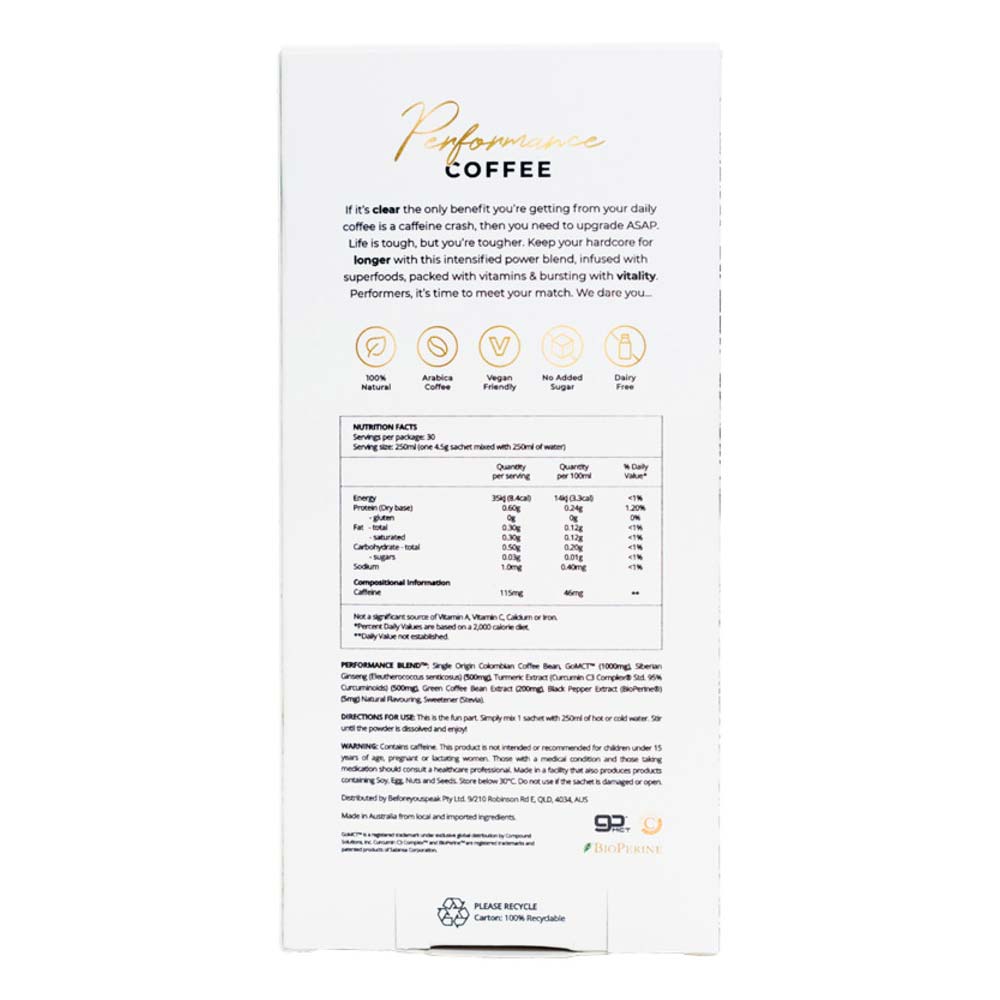 Before You Speak Performance Coffee Assorted - 4.5g x 30 Pack - L'Organic