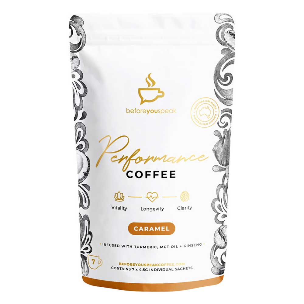 Before You Speak Performance Coffee Caramel - 4.5g X 7 Pack - L'Organic