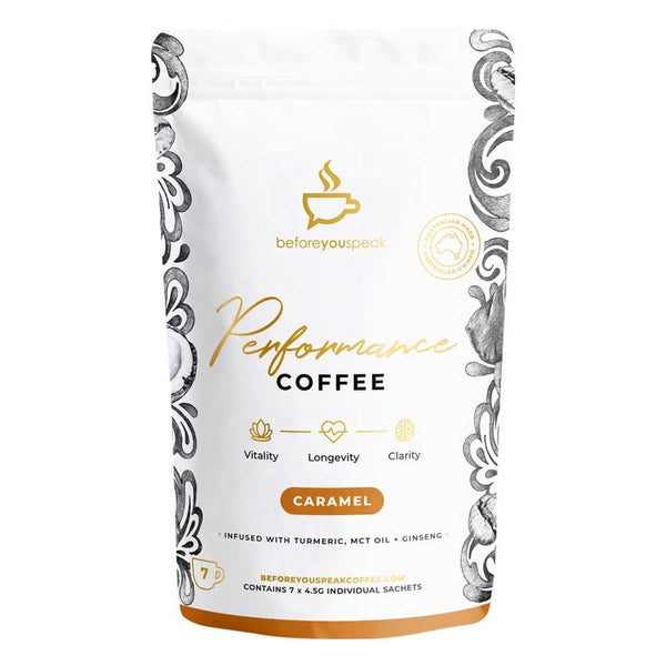 Before You Speak Performance Coffee Caramel - 4.5g X 7 Pack - L'Organic
