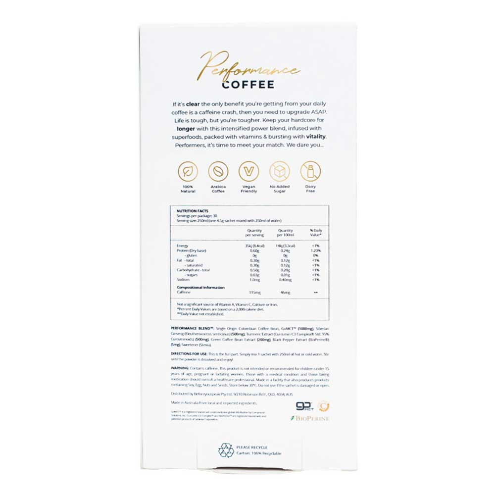 Before You Speak Performance Coffee The OG - 4.5g x 30 Pack - L'Organic