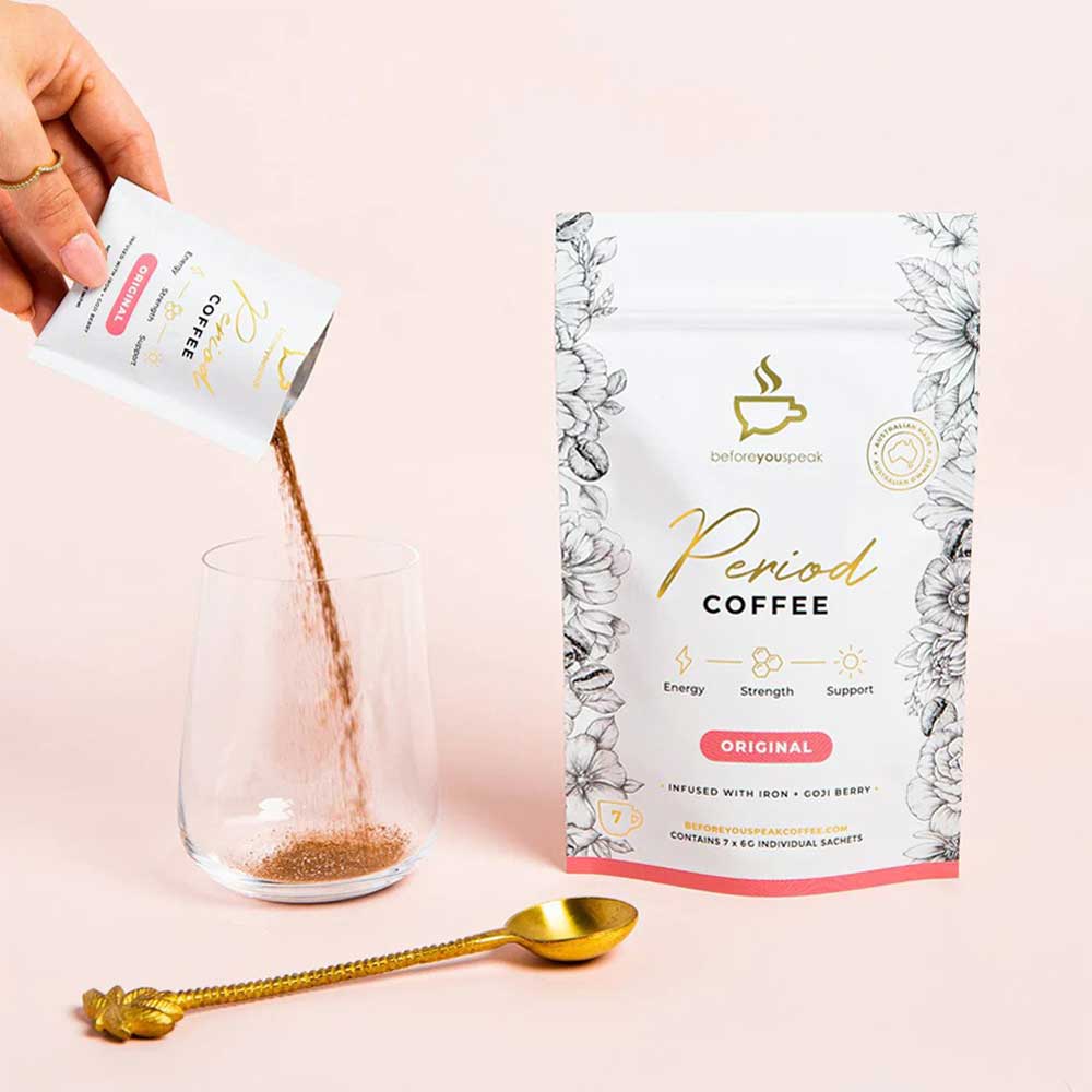 Before You Speak Period Coffee Original - 6g x 7 Pack - L'Organic