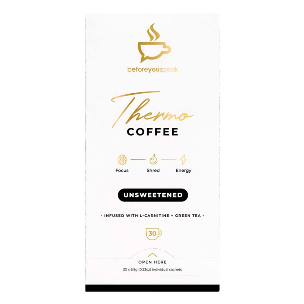 Before You Speak Thermo Coffee Unsweetened - 6.5g x 30 Pack - L'Organic