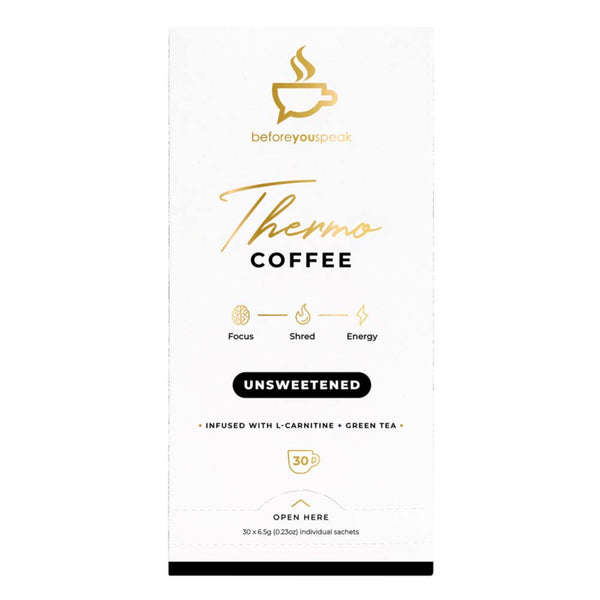 Before You Speak Thermo Coffee Unsweetened - 6.5g x 30 Pack - L'Organic