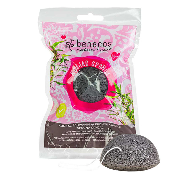 Benecos Konjac Sponge - Black Bamboo - L'Organic