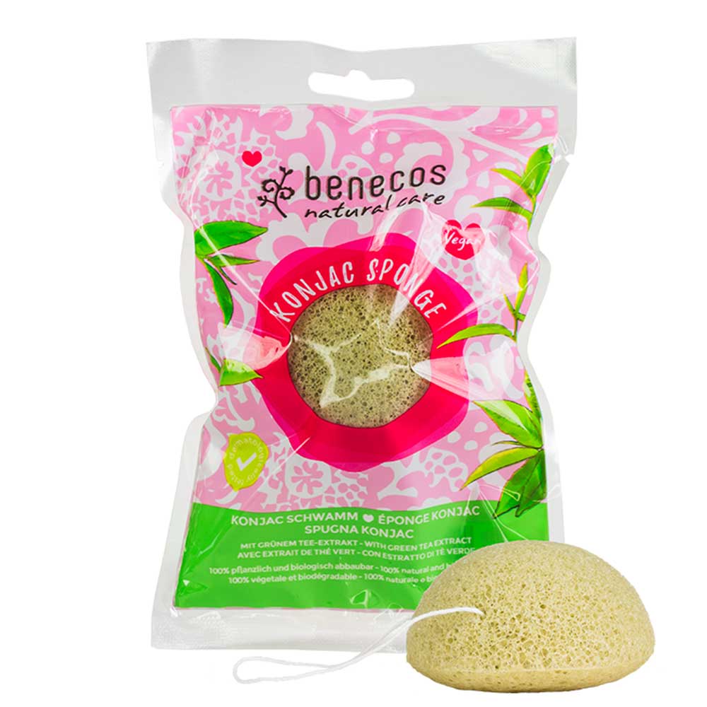 Benecos Konjac Sponge - Green Tea - L'Organic