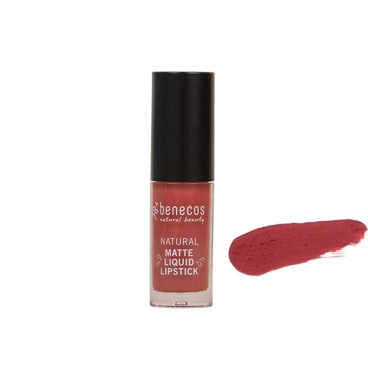 Benecos Matte Liquid Lipstick Rosewood Romance - 5ml - L'Organic