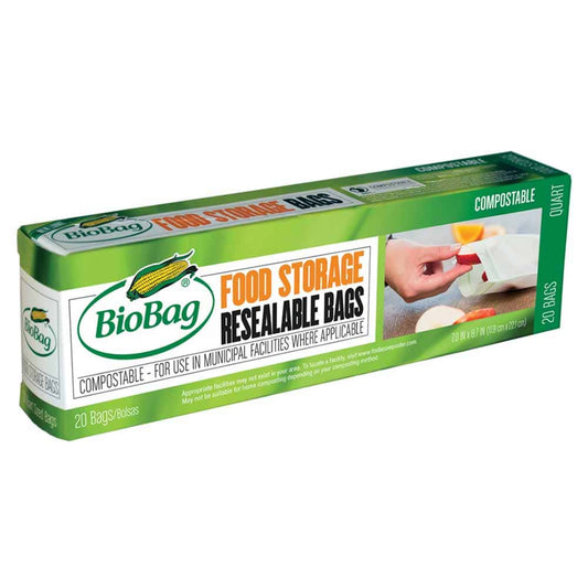 BioBag Compostable Food Storage Bags - 20 Pack - L'Organic