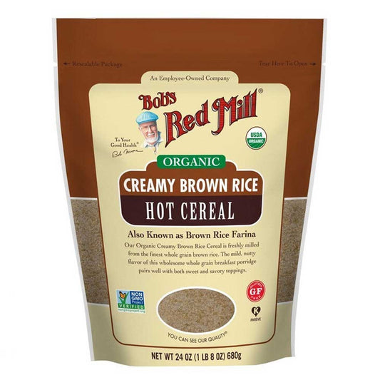 Bob's Red Mill Creamy Rice Hot Cereal Organic Brown Rice Farina - 680g - L'Organic