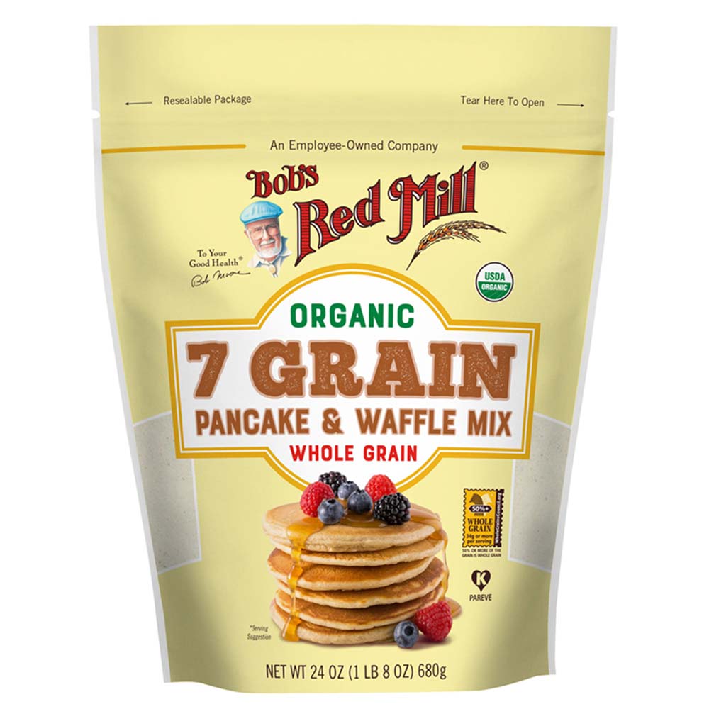 Bob's Red Mill Organic 7 Grain Pancake & Waffle Mix - 680g - L'Organic