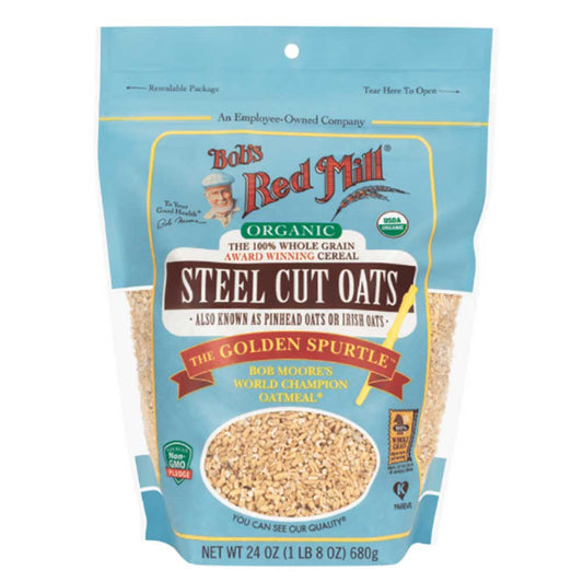 Bob's Red Mill Organic Steel Cut Oats Golden Spurtle - 680g - L'Organic
