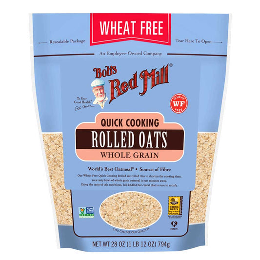 Bob's Red Mill Quick Cooking Rolled Oats Pure Wheat Free - 794g - L'Organic