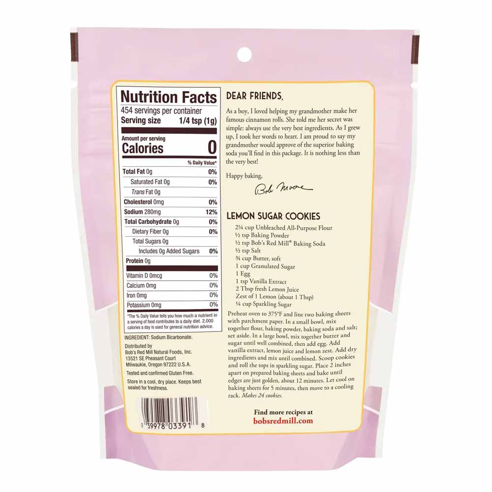 Bob's Red Mill Pure Baking Soda - 454g - L'Organic