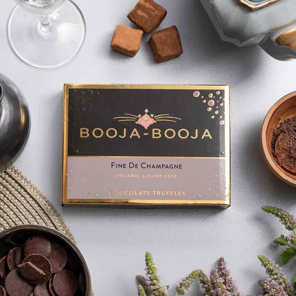 Booja Booja Fine de Champagne Vegan Chocolate Truffles 92g - 8 Pack - L'Organic