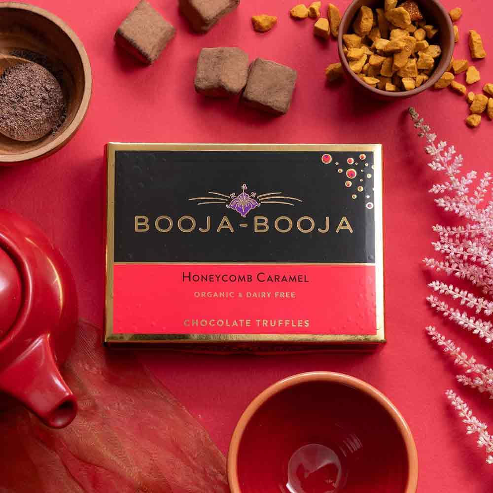 Booja Booja Honeycomb Caramel Vegan Chocolate Truffles 92g - 8 Pack - L'Organic