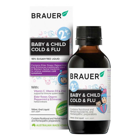 Brauer Baby & Child Cold & Flu Oral Liquid - 100ml - L'Organic