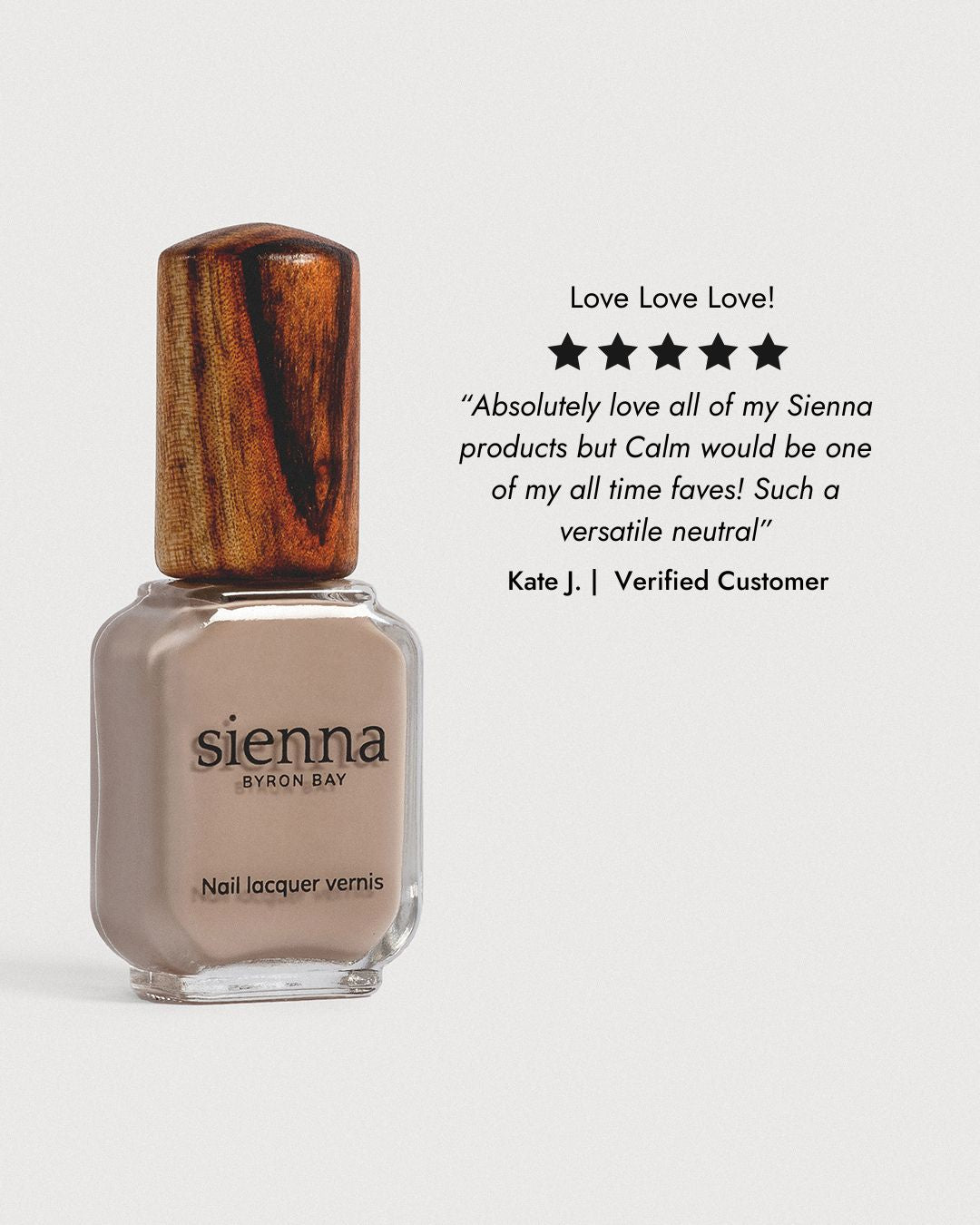 Sienna Nail Polish Calm - Natural Beige - 10ml