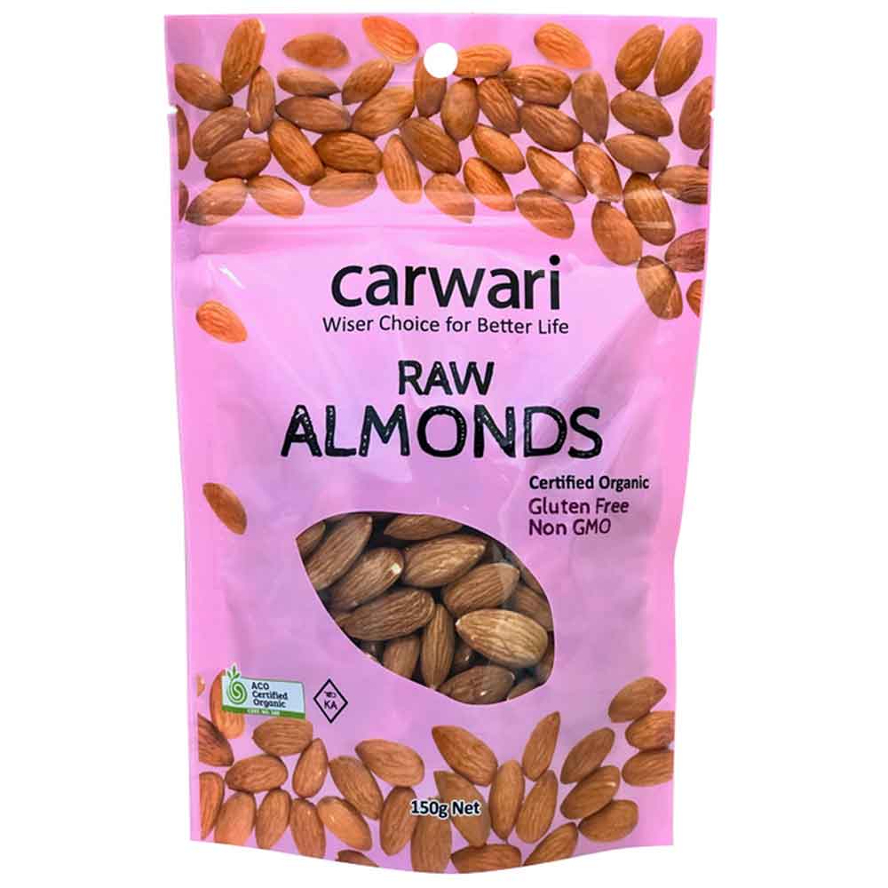 Carwari Organic Almonds Raw - 150g - L'Organic