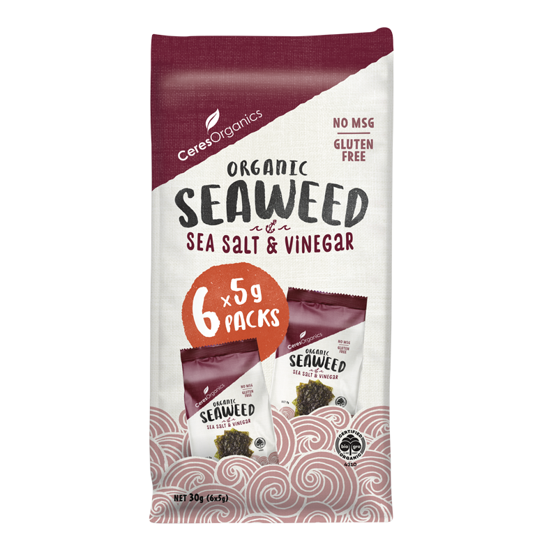 Ceres Organics Seaweed Salt & Vinegar Multipack - 6 x 5g - L'Organic