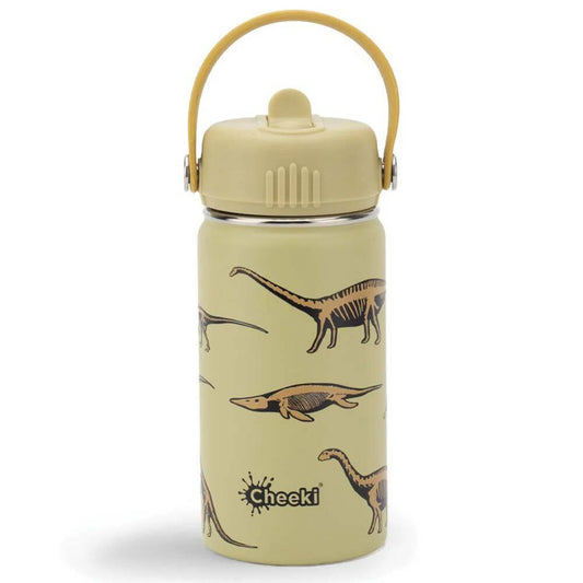Cheeki Insulated Kids Water Bottle Dinosaur - 400ml - L'Organic