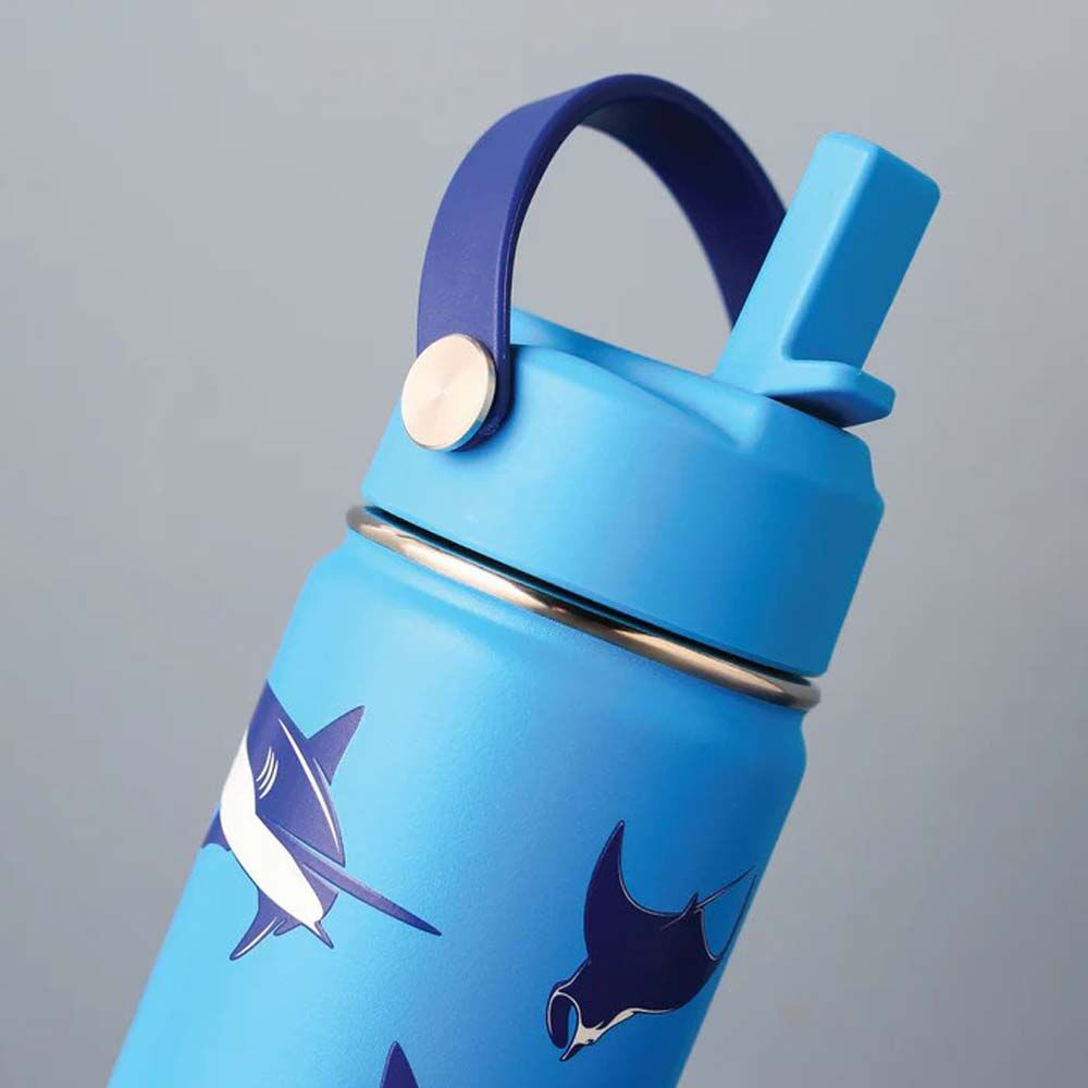 Cheeki Insulated Kids Water Bottle Sharks - 400ml - L'Organic