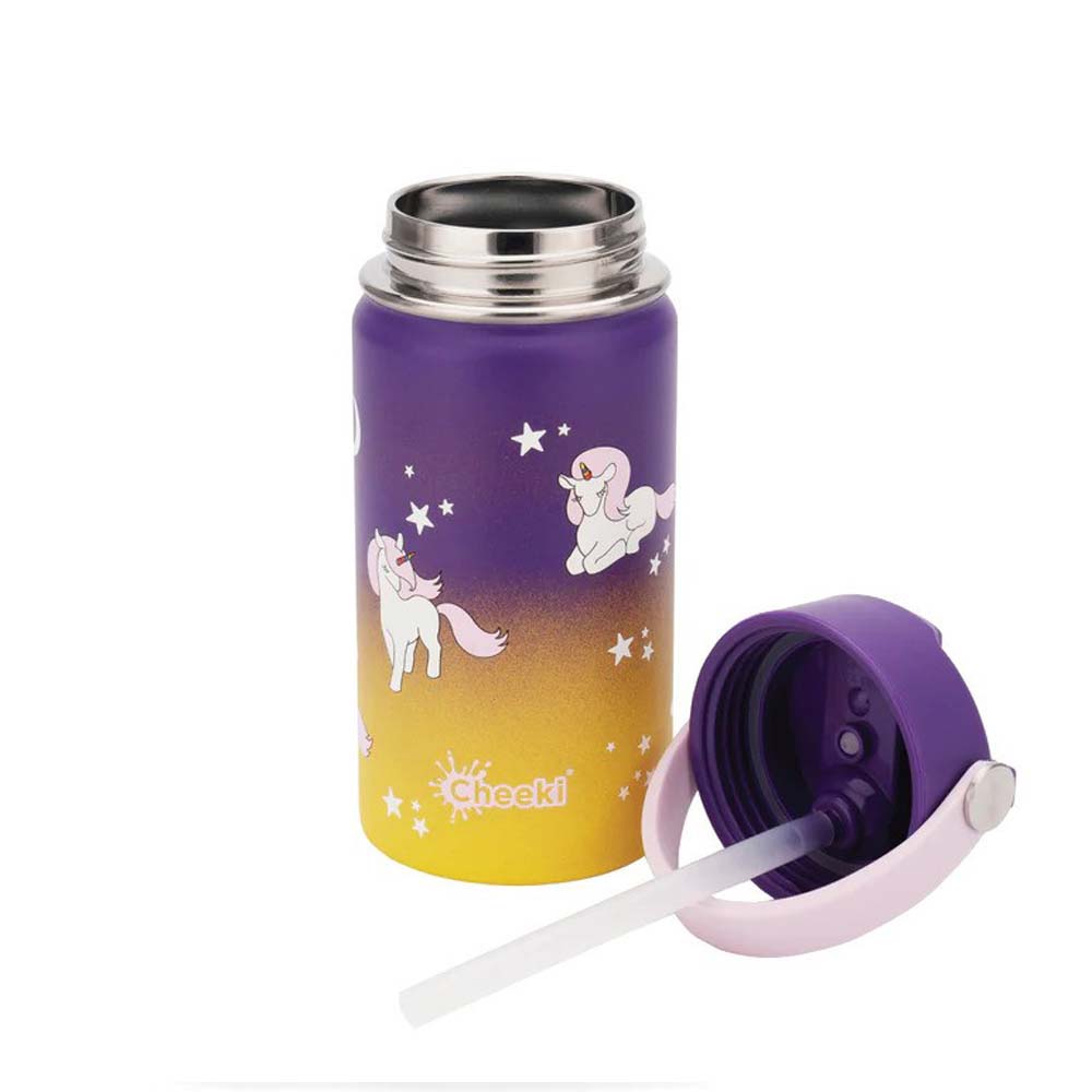 Cheeki Insulated Kids Water Bottle Unicorn - 400ml - L'Organic