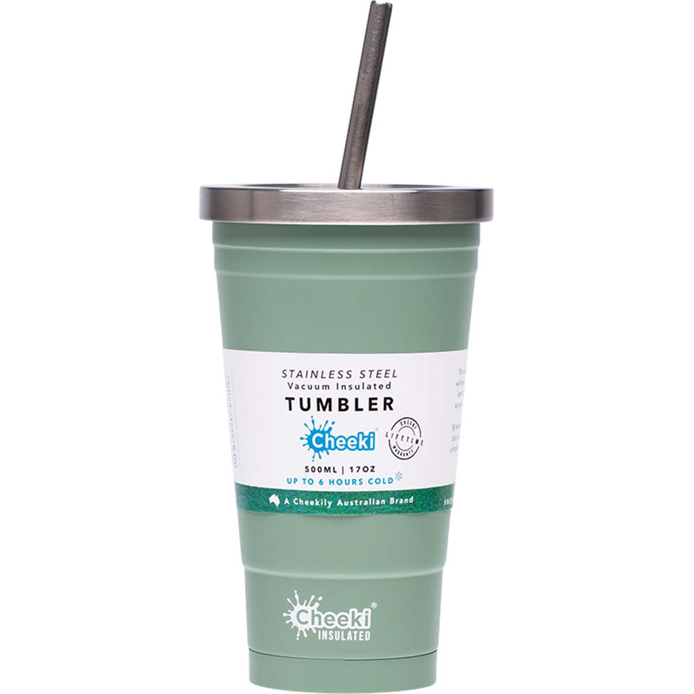 Cheeki Insulated Smoothie Tumbler - Pistachio - 500ml - L'Organic