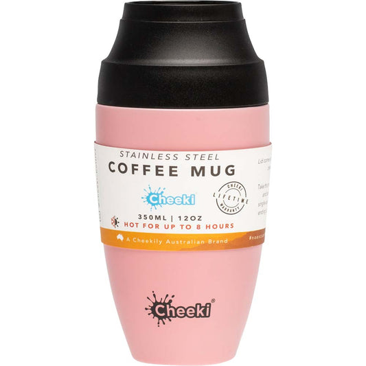 Cheeki Leakproof Coffee Mug - Pink - 350ml - L'Organic