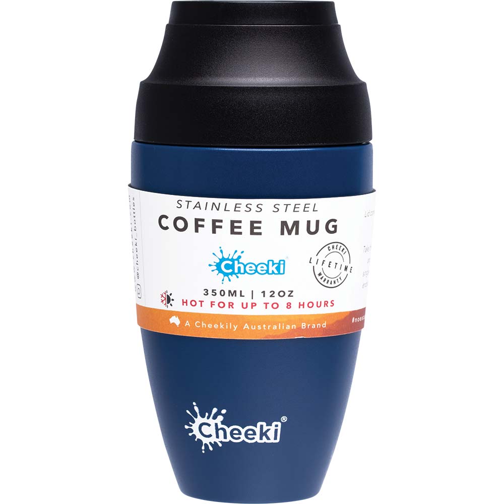 Cheeki Leakproof Coffee Mug - Sapphire Blue - 350ml - L'Organic