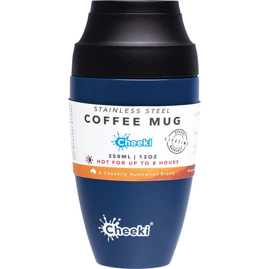 Cheeki Leakproof Coffee Mug - Sapphire Blue - 350ml - L'Organic