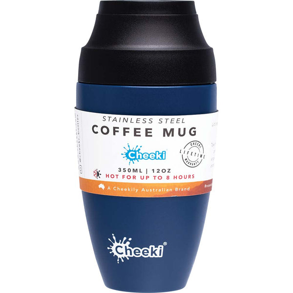 Cheeki Leakproof Coffee Mug - Sapphire Blue - 350ml - L'Organic