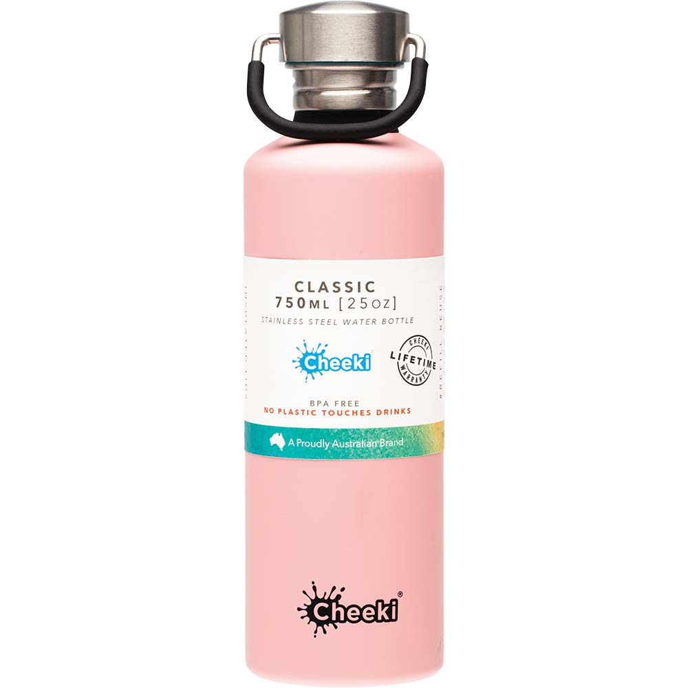 Cheeki Stainless Steel Classic Water Bottle - Pink - 750ml - L'Organic