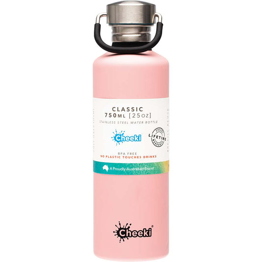 Cheeki Stainless Steel Classic Water Bottle - Pink - 750ml - L'Organic