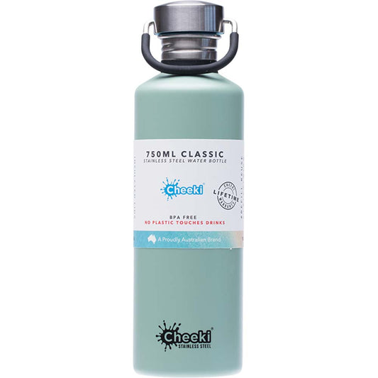 Cheeki Stainless Steel Water Bottle - Pistachio - 750ml - L'Organic
