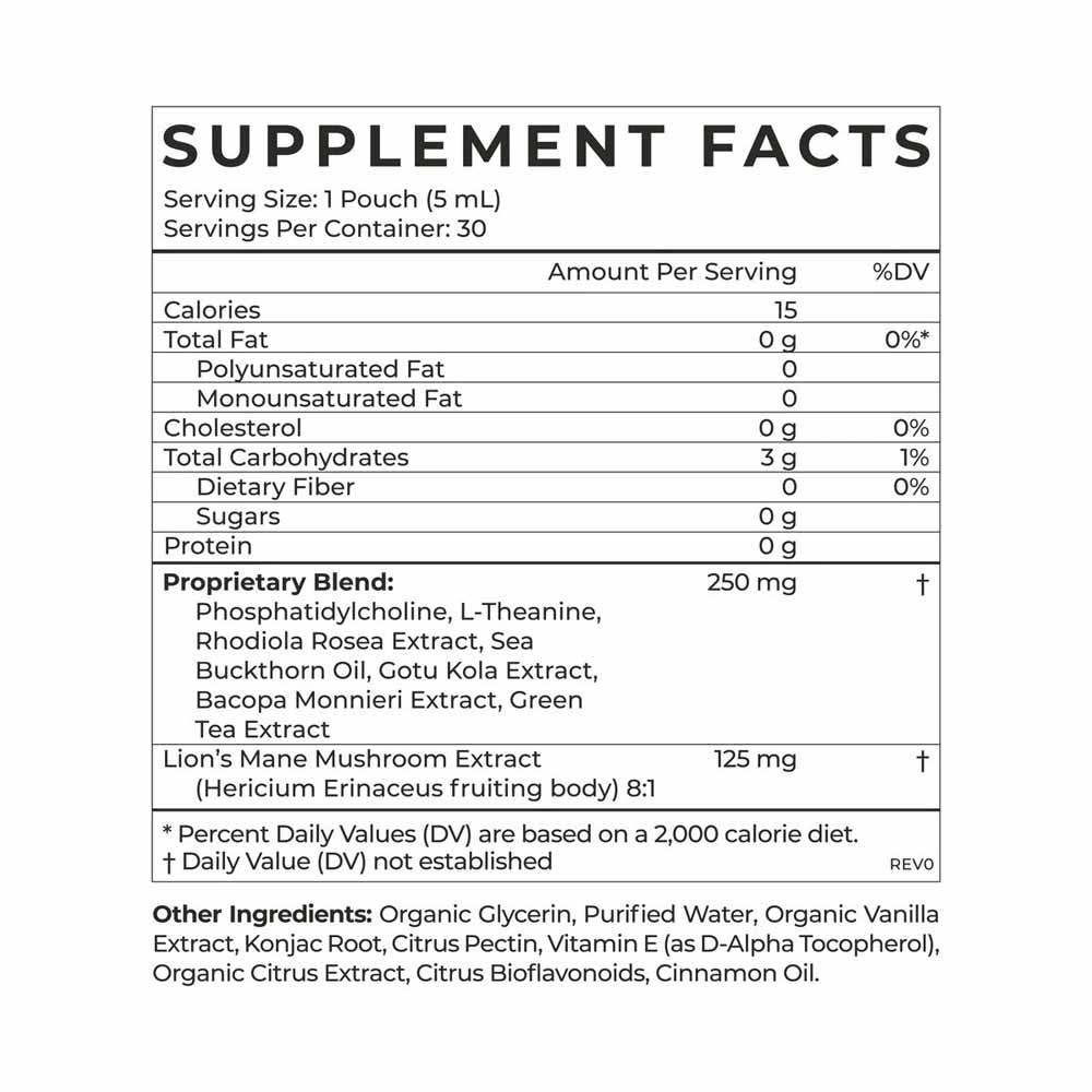 Cymbiotika Golden Mind Brain Health - 30 x 5ml Pouches