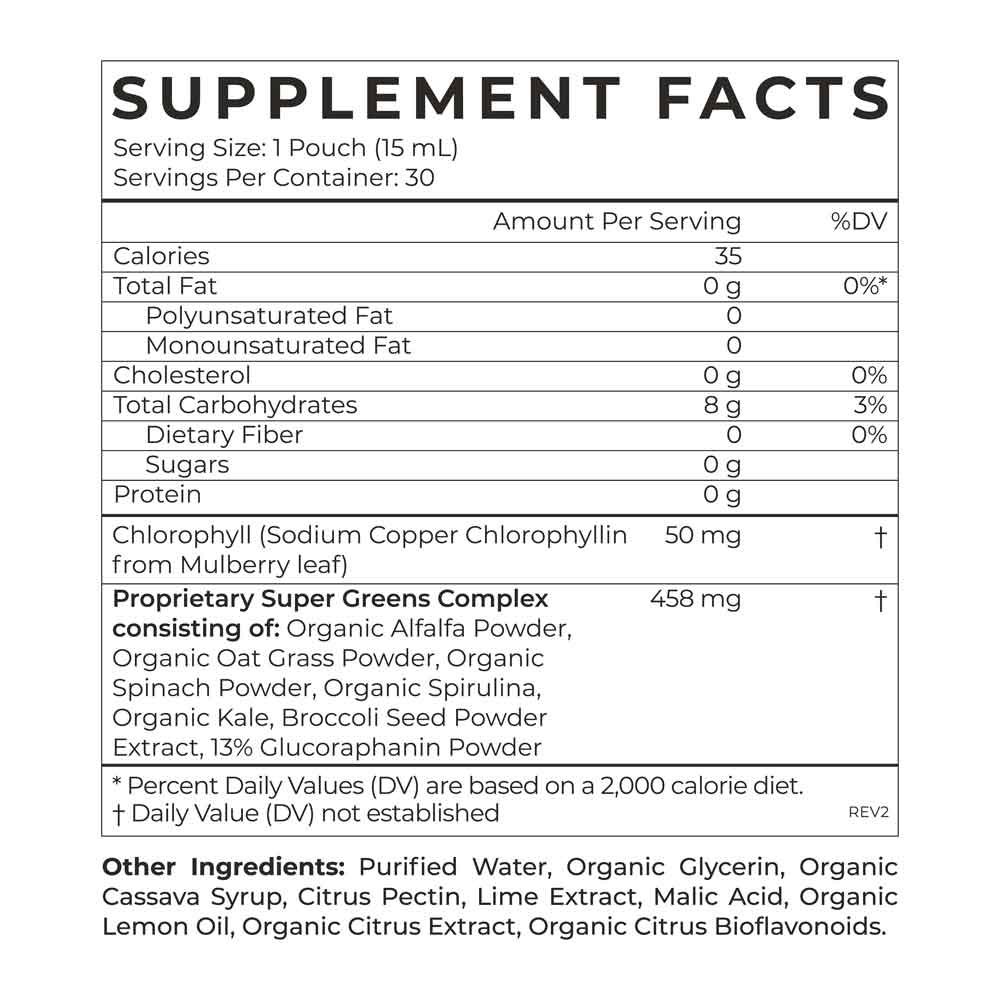 Supplement facts label for a product with detailed nutritional information.