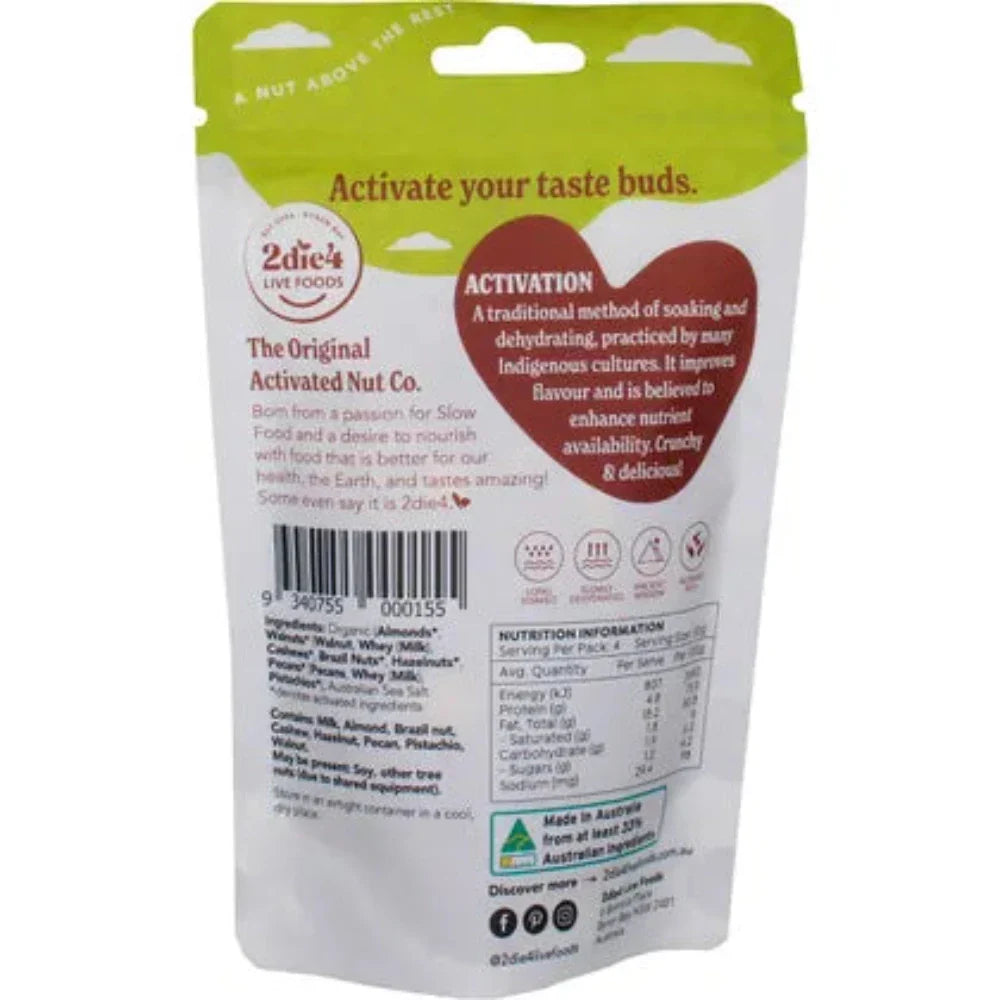 2DIE4 LIVE FOODS Activated Organic Mixed Nuts 120g - L'Organic