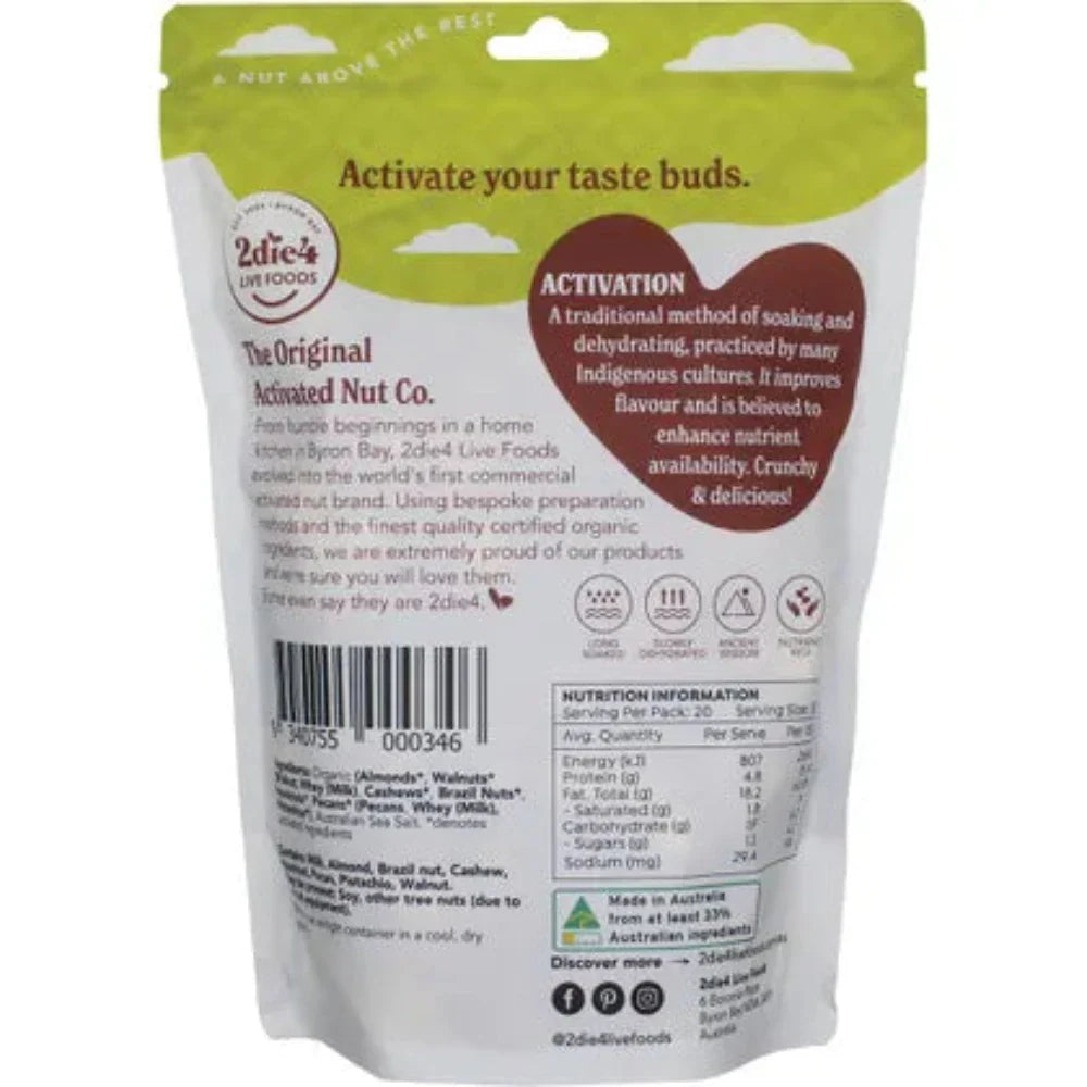 2DIE4 LIVE FOODS Activated Organic Mixed Nuts 600g - L'Organic