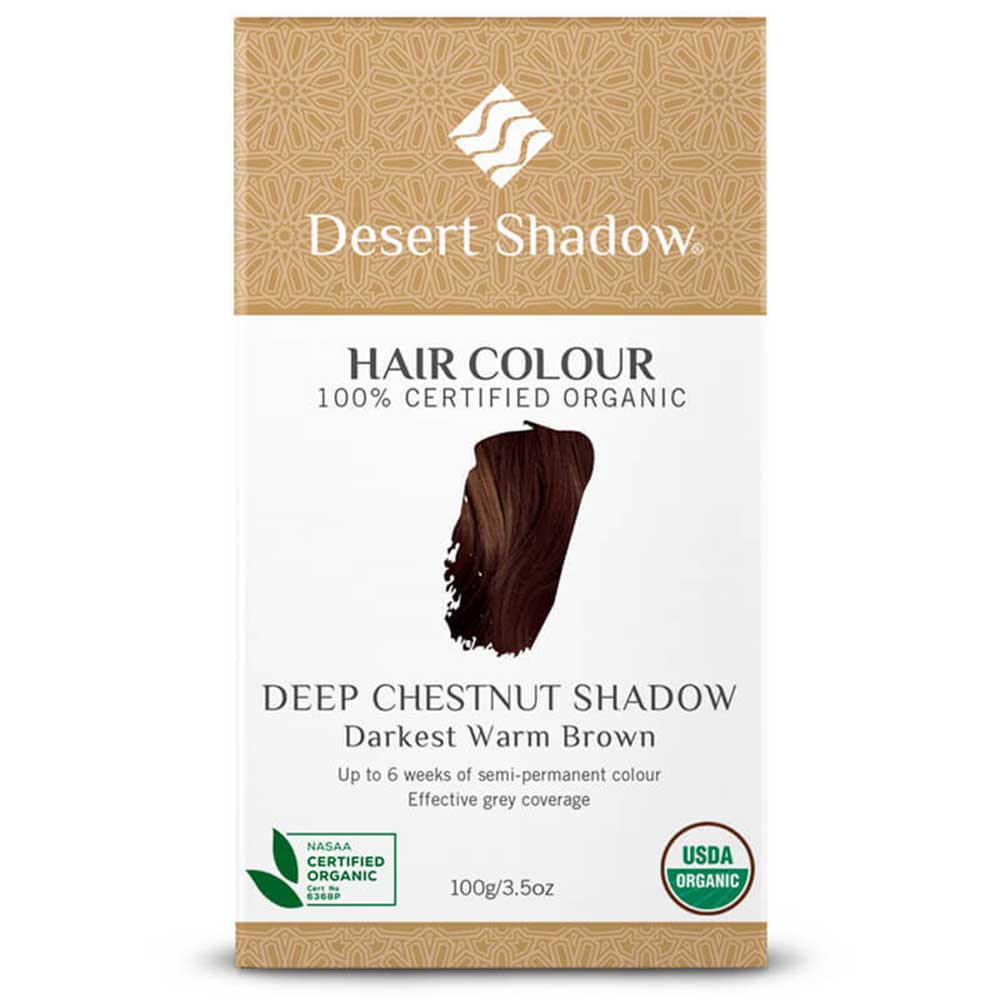Desert Shadow Organic Hair Dye Deep Chestnut Shadow - 100g - L'Organic