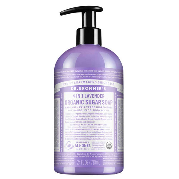 Dr Bronner's 4 in 1 Pump Soap - Lavender - L'Organic