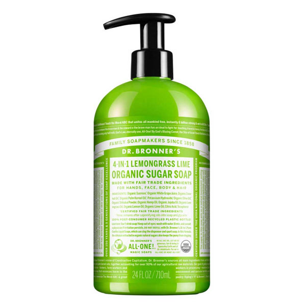 Dr Bronner's Organic Pump Soap - Lemongrass Lime - L'Organic