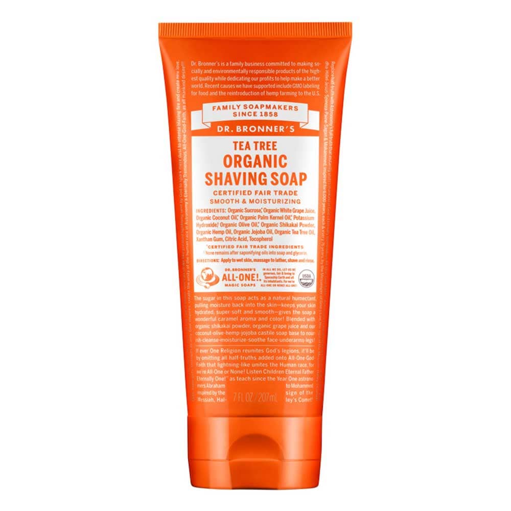 Dr Bronner's Organic Shaving Soap - Tea Tree - 207ml - L'Organic