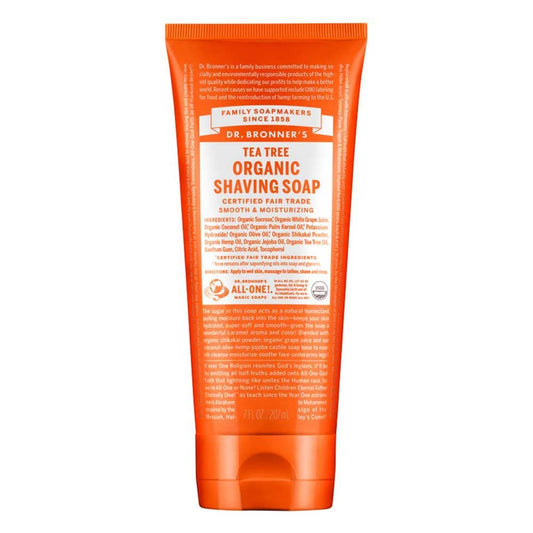 Dr Bronner's Organic Shaving Soap - Tea Tree - 207ml - L'Organic