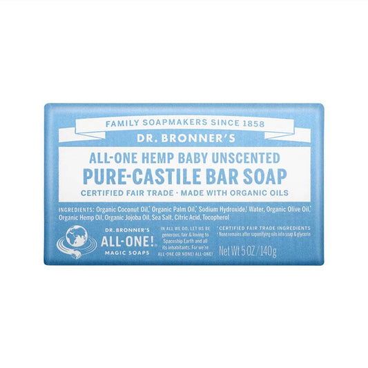 Dr Bronner's Original Bar Soap - Baby/Unscented - 140g - L'Organic