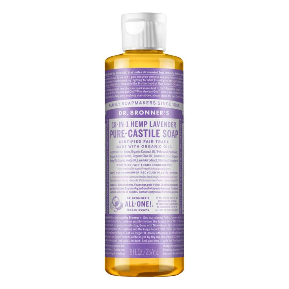 Dr Bronner's Pure Castile Liquid Soap - Lavender - L'Organic